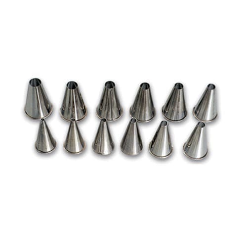 12pc Plain Nozzle Set S/steel Nss0012