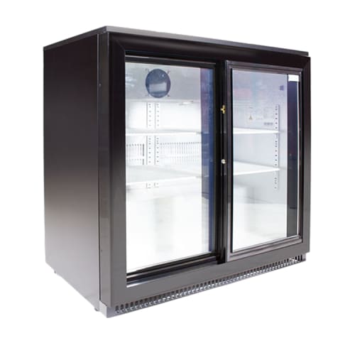 207l Double Sliding Door Under Counter Beverage Cooler