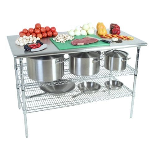 2tier Plain Top Work Table S/s Wts0002