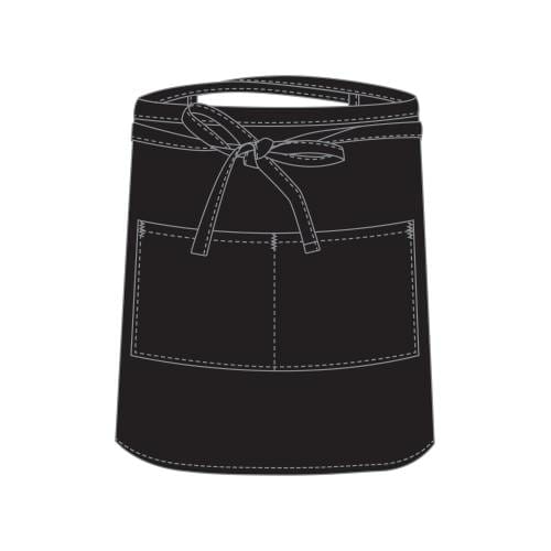 Chefs Uniform Black Bar Apron Chef E-quip Uni4020