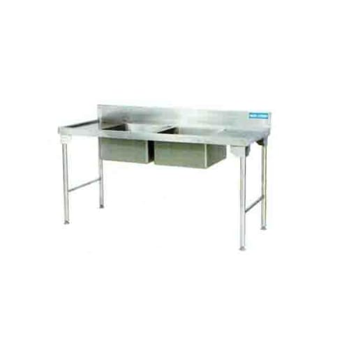 Double Bowl Sink 1800mm S/steel Legs Left Ezwh1011o7