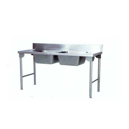 Econo Double Bowl Sink 1700mm Mild Steel Legs Pkpdbsmsl1700