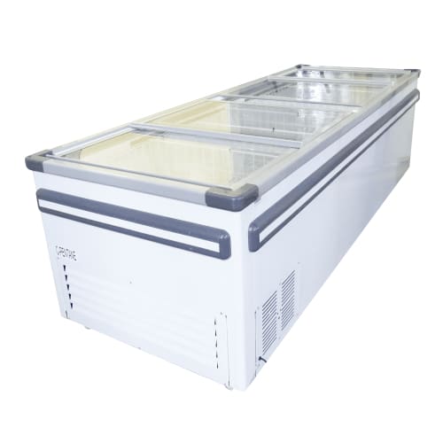 Glass deals top freezer