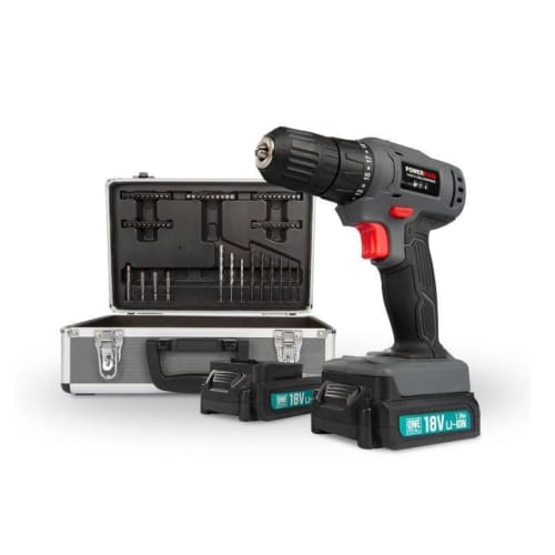 Power e Drill/screwdriver Set 18v Li-ion Poweset1