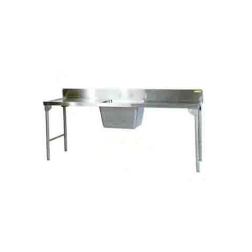 Single Pot Sink 2300mm Mild Steel Legs Right Sdsn1022o7