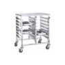 Double Rack Trolley With Work top - 7 Tier