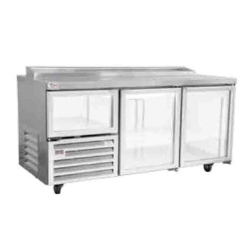 1.8m - 2.5 Door Top Underbar Fridge Self Contained Cabinet