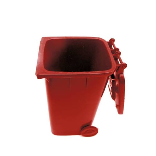 130lt Mobile Refuse Bin (red) Tin Cans Ibp4130