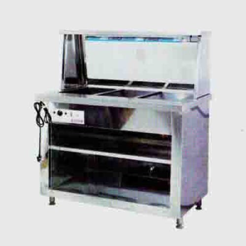 3 Division 1135mm Bain Marie With Sneeze Guard Econo Fm