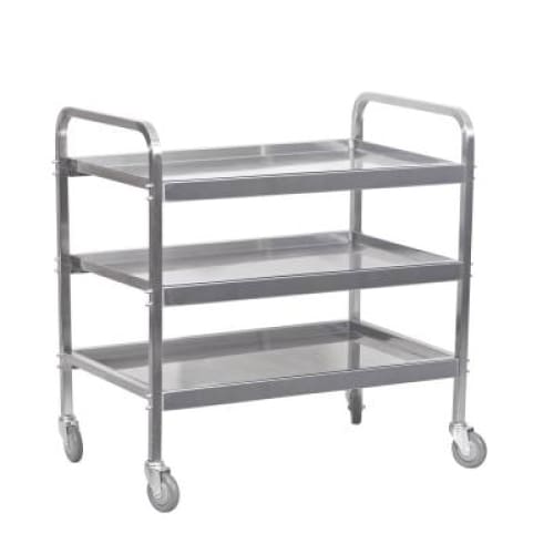 3 Shelf Tier Tea Trolley S/steel Heavy Duty Tts1003