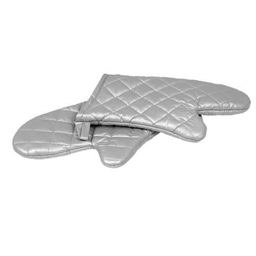 330mm Silver Oven Mitt Silicone Coated (pair) Omt0330