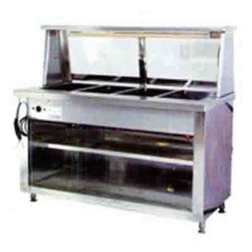 4 Division 1520mm Bain Marie With Sneeze Guard Econo Fm
