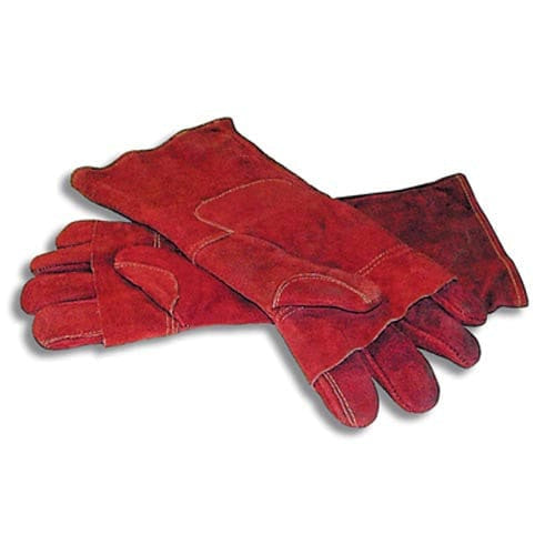 400mm Oven Mitt (red) Leather Pair Oml0400