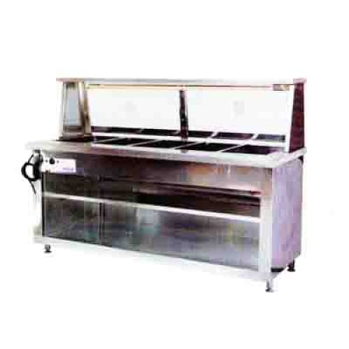 5 Division 1860mm Bain Marie With Sneeze Guard Econo Fm