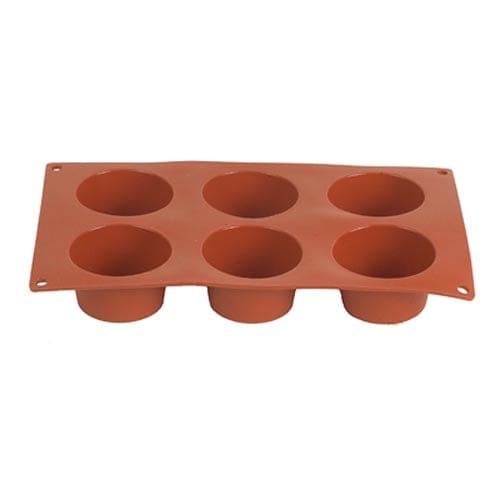 6 Cups 70 x 40mm Mould Silicon Muffin Msm0006
