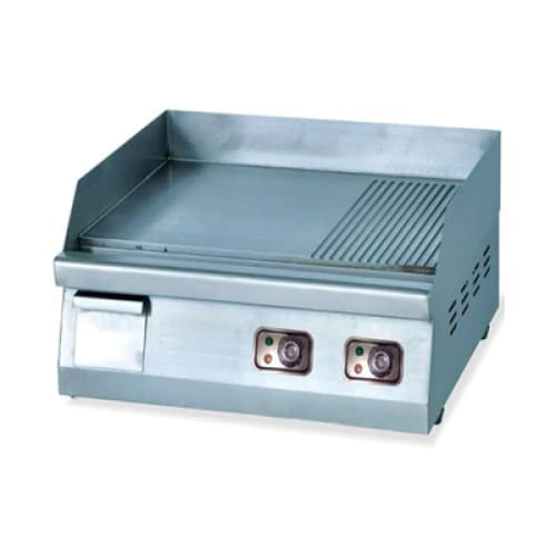 600mm Electric Griller 1/2 Flat Ribbed Top Table Gatto