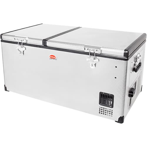 92.5l Dual Compartment Stainless Steel Fridge/freezer Ac/dc