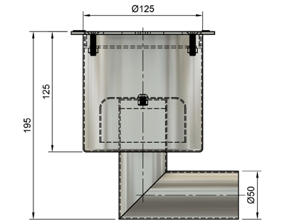 FLOOR DRAIN 800ml/s GTS 125 H