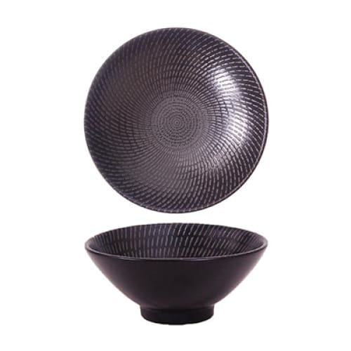 Black Swirl Round V-bowl 15.5cm (12) Laak6122016/039021a