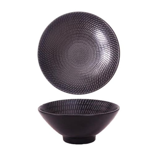 Black Swirl Round V-bowl 18cm (12) Laak6122018/039021a