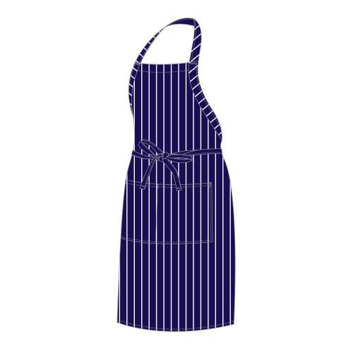 Chefs Uniform Bib Apron Black Chalk Stripe Chef E-quip