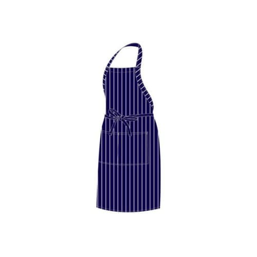 Chefs Uniform Full Bib Apron Butchers (blue) Stripe Chef