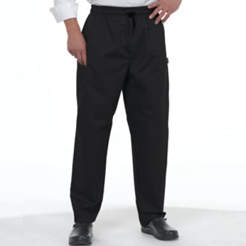 Chefs Uniform Trouser Black Zip x Small Chef E-quip Uni3060