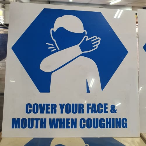 Cover Mouth & Face Sign