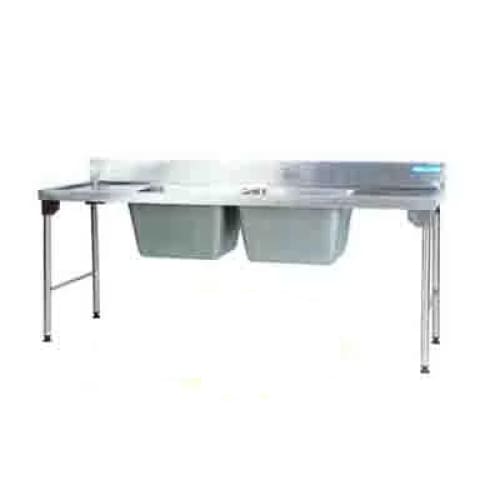 Double Pot Sink 2300mm S/steel Legs Center Ezwh1024o7