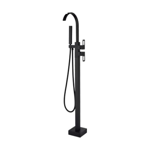 Freestanding Square Bath & Shower Mixer Matt Black