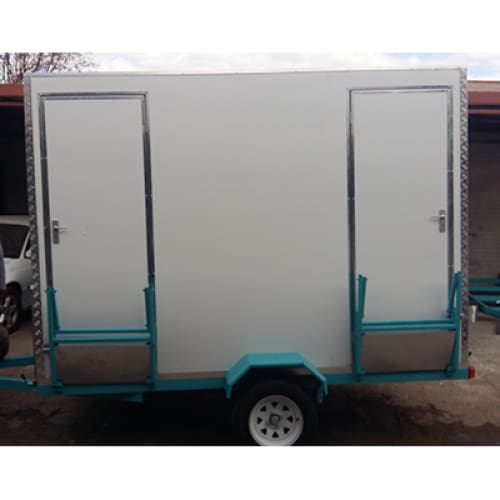 Mobile Double Vip Toilet Single Axle Unbraked Uncirculated