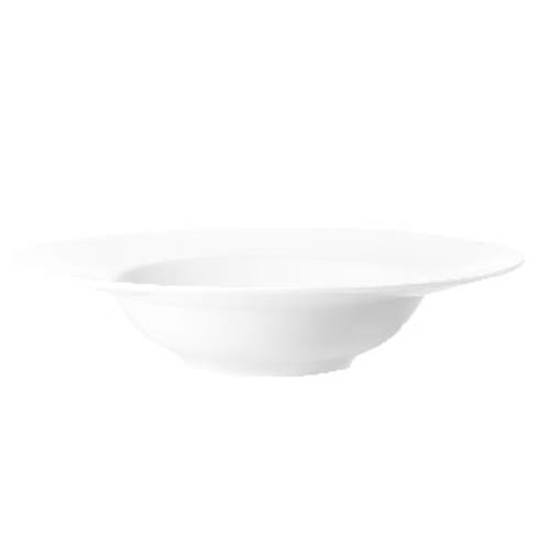 Olive - White - Round Rim Soup Plate 22.4cm (24) Laol6102022
