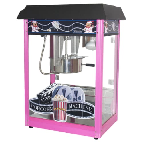 8oz Pink & Black Popcorn Machine Chromecater Pop6a-b