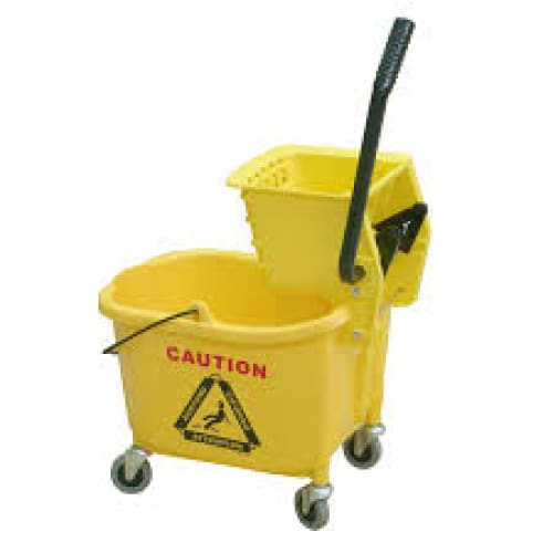 Plastic Bucket & Wringer - (yellow) 36 Lt Pbw0001