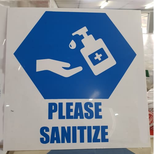 Please Sanitise Sign