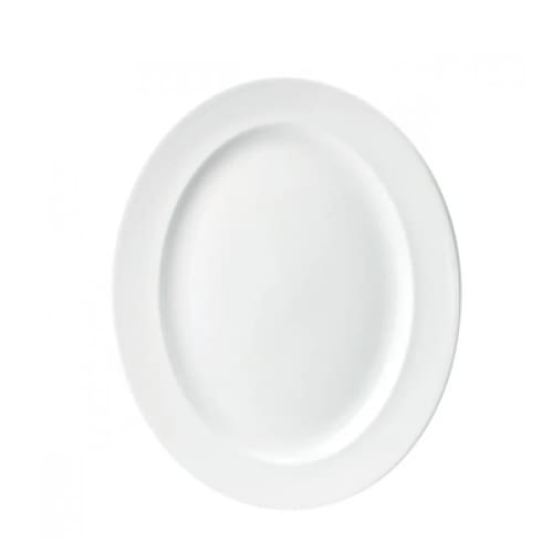 Prima - White - Oval Rimmed Platter 36cm (12) Da-218