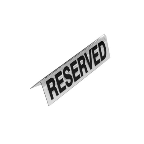 Reservedï¿½ Table Sign Plastic (clear) Rts0003