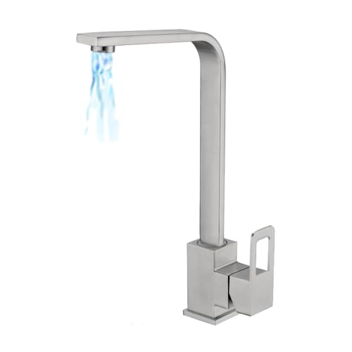 Single Lever Sink Mixer With Swivel Spout S/steel