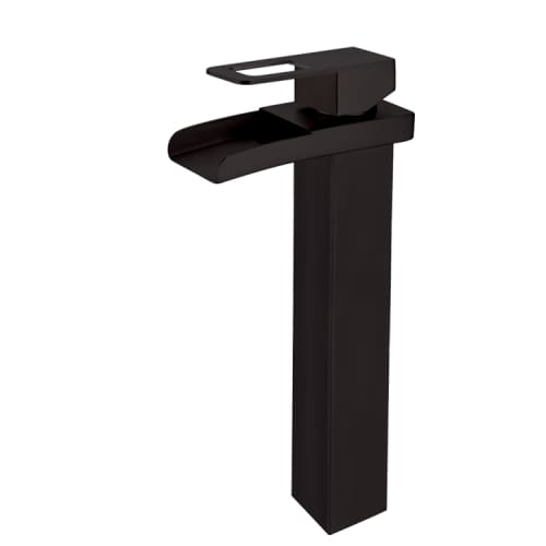 Single Lever Tall Open Spout Basin Mixer Matt Black