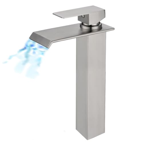 Single Lever Tall Wide Spout Basin Mixer S/steel