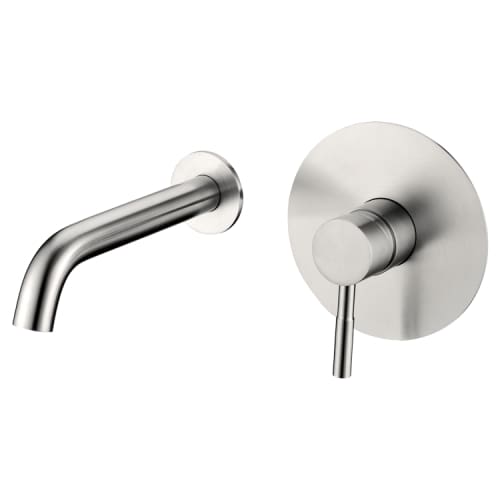 Single Lever Wall Mounted Basin Mixer Stainless Steel