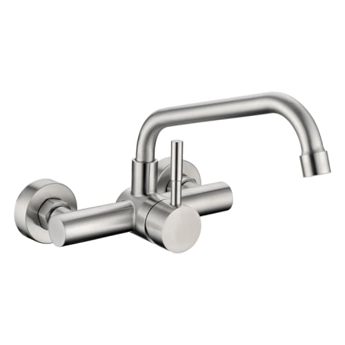 Single Lever Wall Mounted Sink Mixer With Bended Swivel