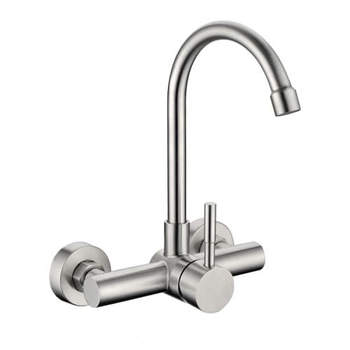 Single Lever Wall Mounted Sink Mixer With Swivel Spout