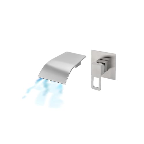 Single Lever Wall Mounted Wide Square Basin / Bath Mixer