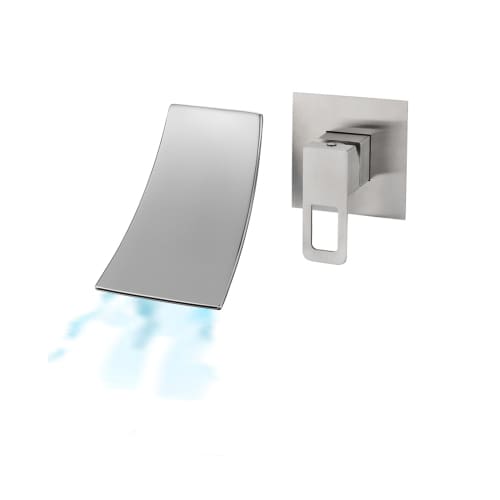 Single Lever Wall Mounted Wide Square Basin / Bath Mixer