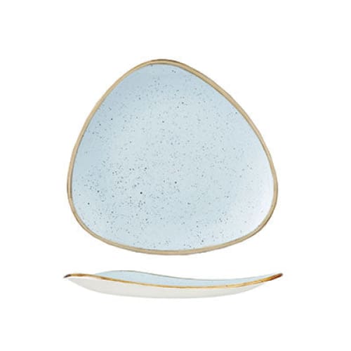 Stonecast - Duck Egg Blue Triangle Plate 19.2cm (12)