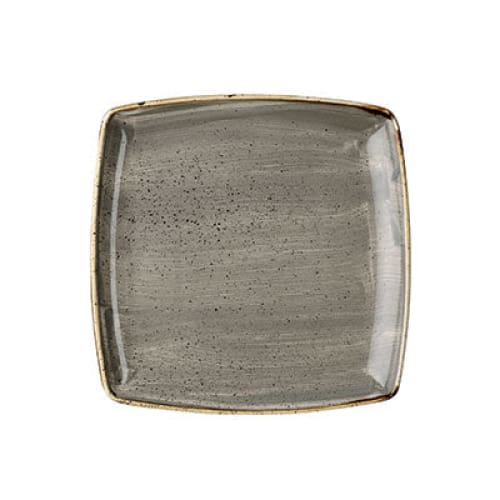 Stonecast - Peppercorn Grey Deep Square Plate 26.8cm (6)