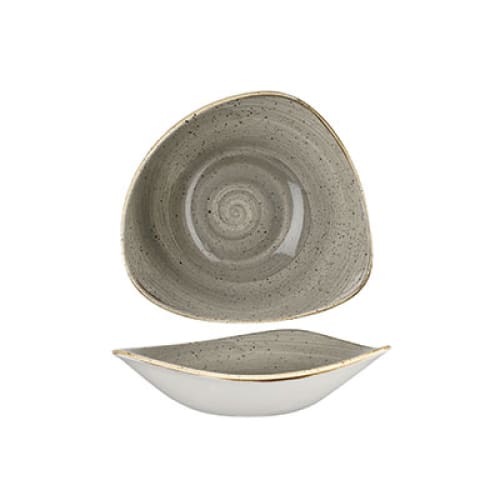 Stonecast - Peppercorn Grey Triangle Bowl 15.3cm (12)
