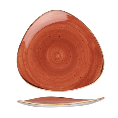 Stonecast - Spiced Orange Triangle Plate 19.2cm (12)