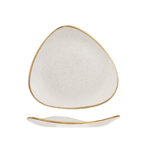 Stonescast - Barley White Triangle Plate 22.9cm (12)